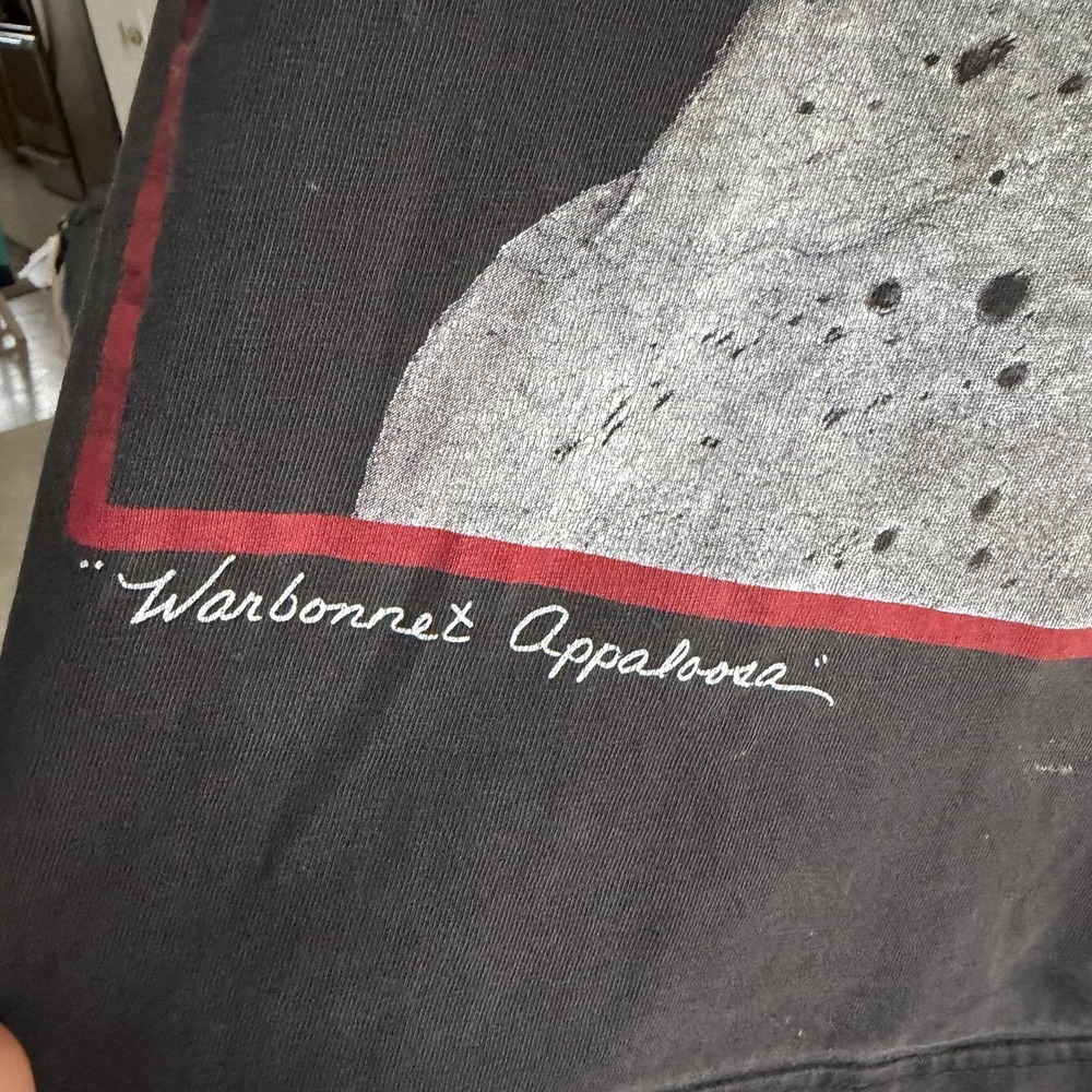 Women's Bk England Appaloosa Horse Cutoff Shirt Sz‎ Small Sleeveless Distressed - Picture 6 of 8